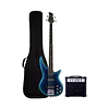 Bajo Eléctrico Azul + Amplificador 20w/ Fiddler FD-TEP4200B