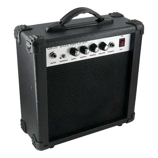 Bajo Eléctrico Negro + Amplificador 20w / Fiddler FD-CBA06B