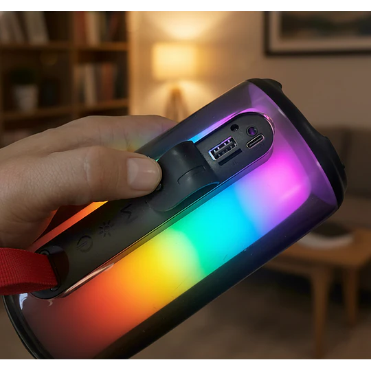 Parlante Bluetooth Luces Rgb Crystal Ambient / Mlab 9677