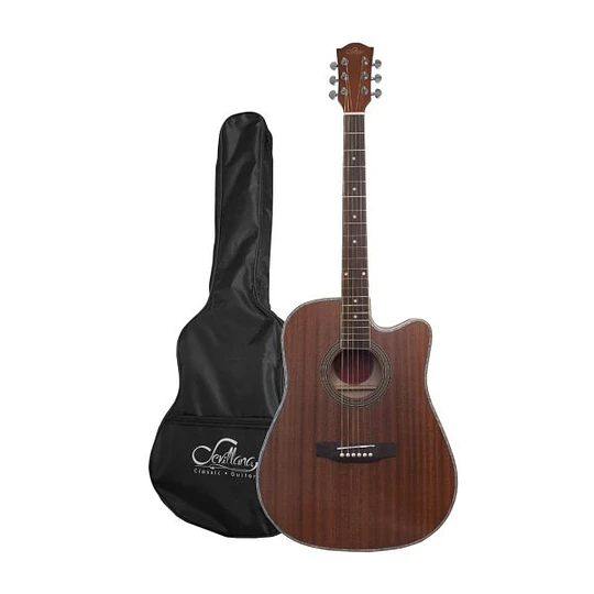 Guitarra Electroacústica 41″ –  Con Funda Corte Cataway – Brown Matte 8461