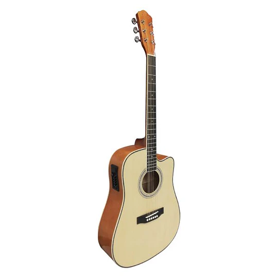 Guitarra Electroacústica 41″ –  Con Funda Corte Cataway – Color Natural 8462