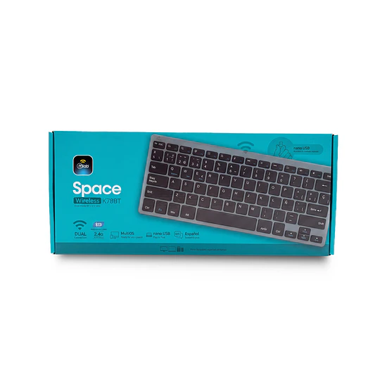 TECLADO MINI BLUETOOTH 2,4GHZ SPACE WIRELESS K78BT/ MLAB - 9738