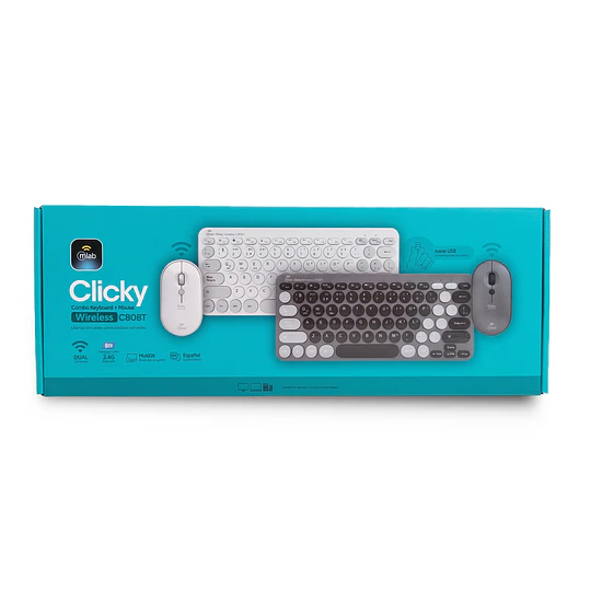 Kit Clicky Keyboard + Mouse Mini Bluetooth 2,4ghz / Mlab 9740 - 9741 