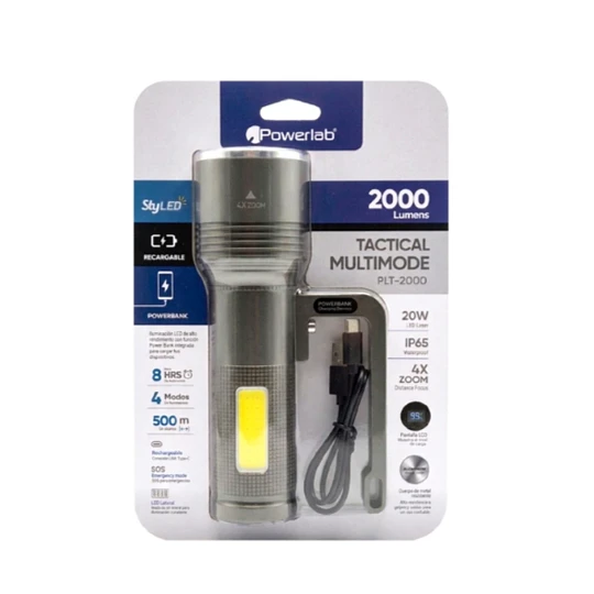 Linterna Tactical Multimodo Función Powerbank / Powerlab - 9716