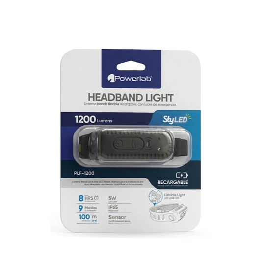 Linterna Frontal Cintillo Headband Light / Powerlab - 9718