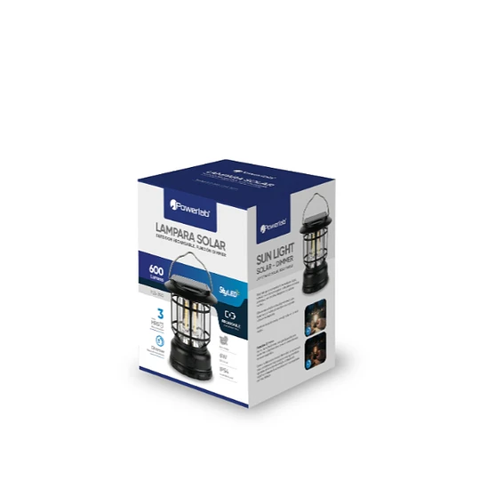 Lámpara Recargable Sun Light Solar – Dimmer / Powelarb - 9721