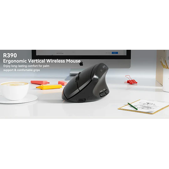 Ratón Vertical Inalámbrico Ergonómico / Meetion R390 - 10263