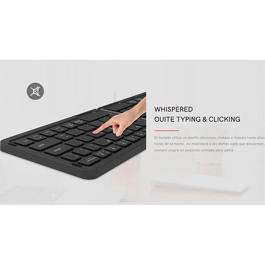 Teclado Plegable Silencioso Bluetooth Btk001 / Meetion 10485