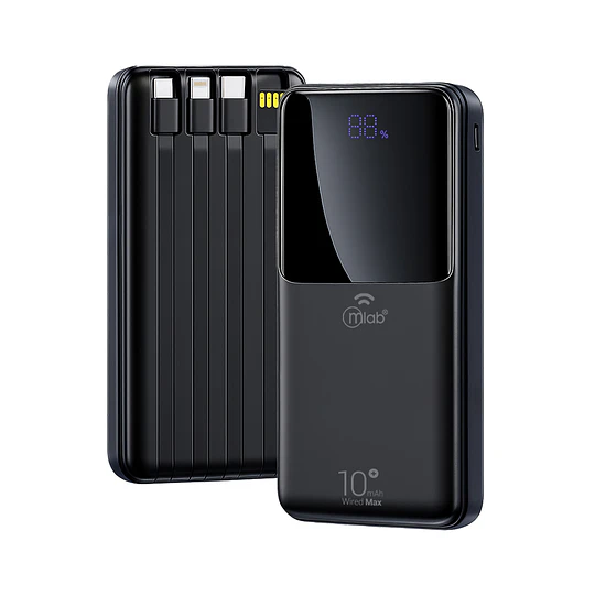 Cargador Power Bank Wired Max 10.000 Mah / Mlab 9656