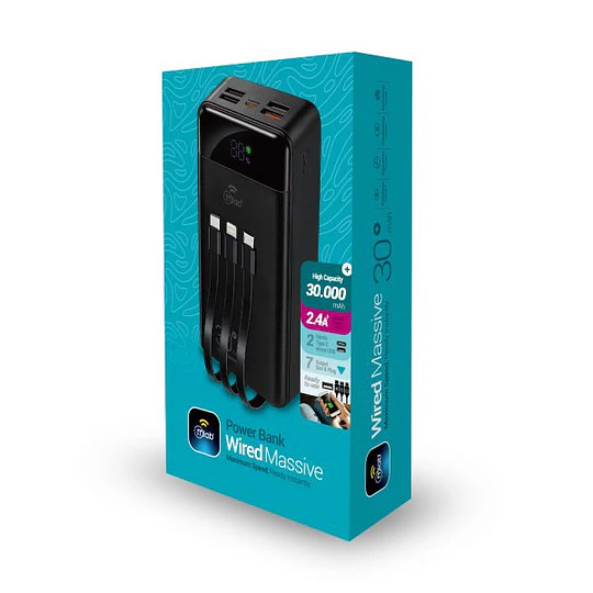 Cargador Rapido Power Bank Wired Massive / Mlab 9666
