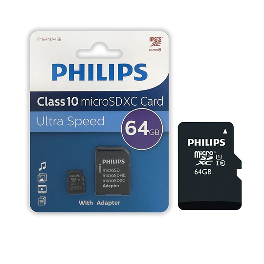Tarjeta Memoria 64gb Philips Micro SD