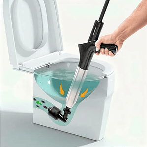 Desentupidor de Ar Comprimido JetPro: Pistola de Pressão 5 em 1 para Canos, Ralos e Tubos