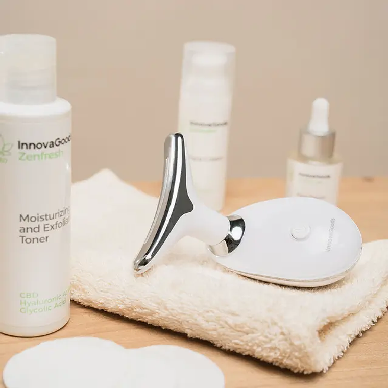 Massajador Facial Elétrico Selora: Reafirmante com LED EMS, Calor e 4 Funções para Rosto e Pescoço 5