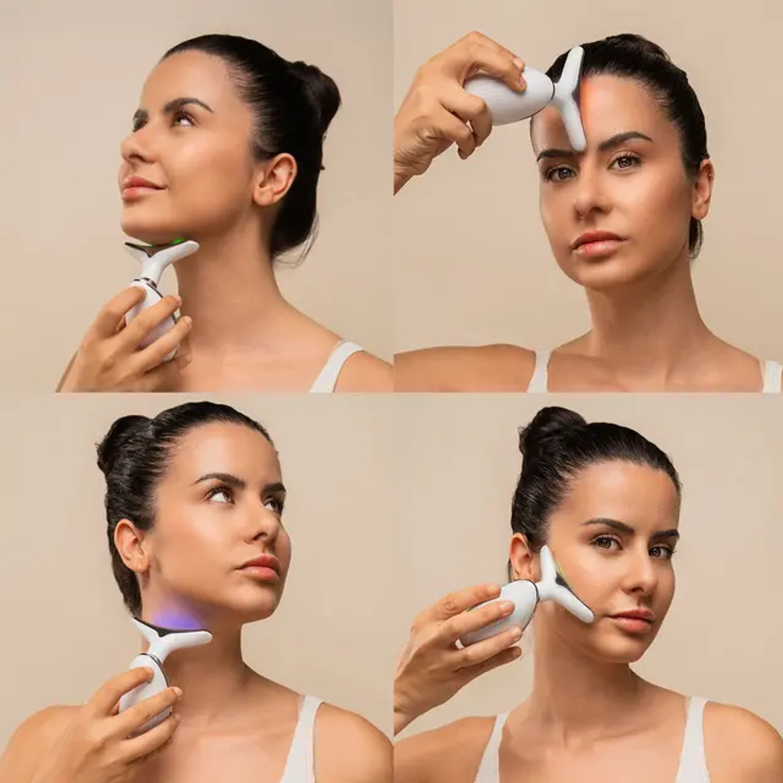 Massajador Facial Elétrico Selora: Reafirmante com LED EMS, Calor e 4 Funções para Rosto e Pescoço 6