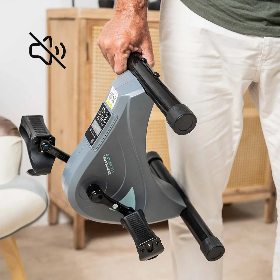 Pedalador Elétrico Assistido Velora 3000: Para Pernas e Braços com 12 Velocidades, Controle Remoto e Tapete 4