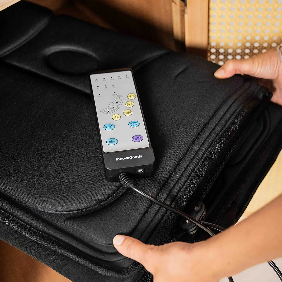 Colchão de Massagem por Vibração Vhemat: 10 Motores, Função Calor Lombar, 5 Modos e 3 Intensidades 4