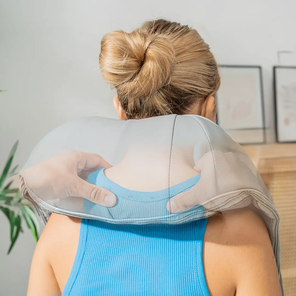 Massajador Shiatsu Pro-Massatsu: Recarregável, 3D para Pescoço, Costas e Lombar com Calor 4