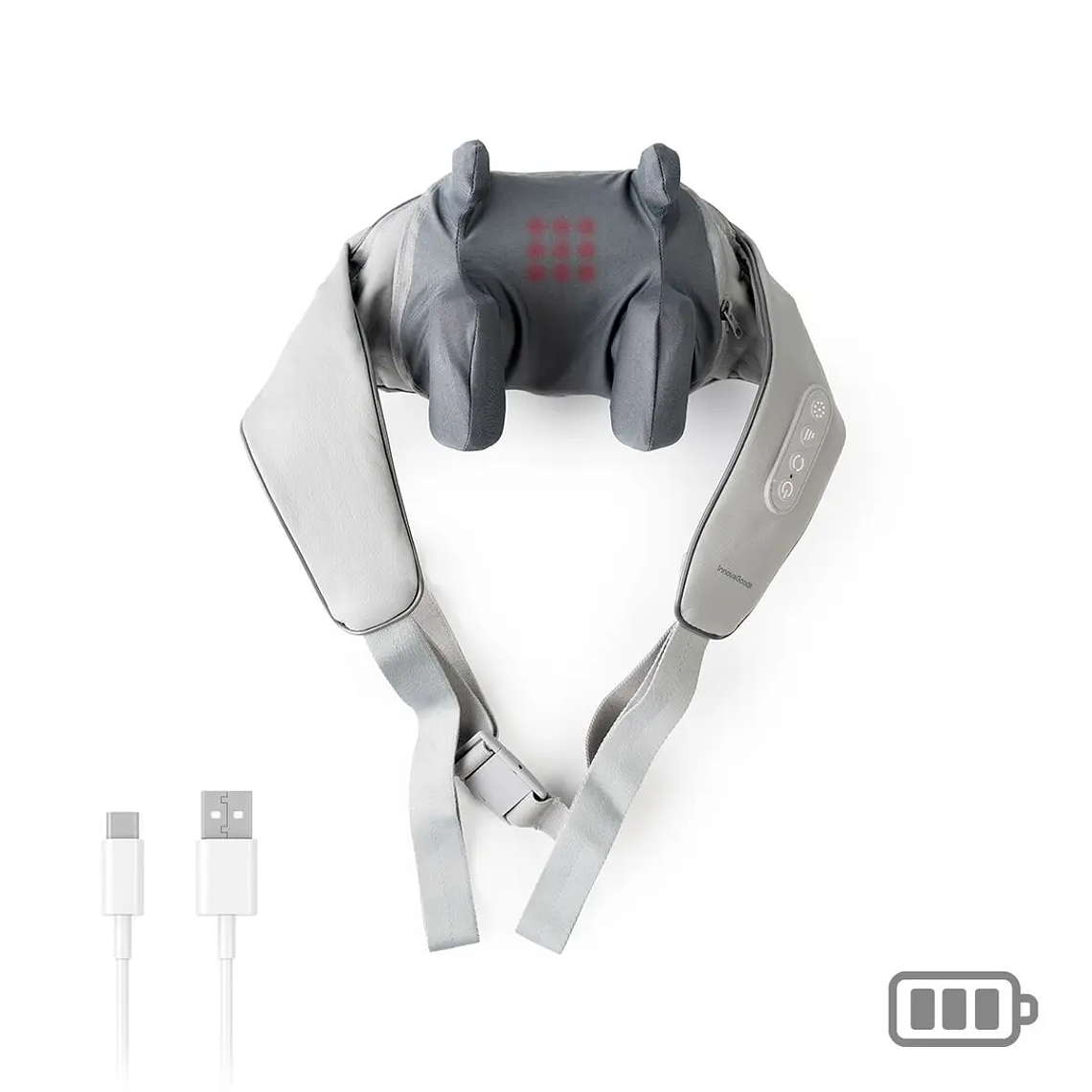 Massajador 6D Silax Recarregável: Para Pescoço, Costas e Lombar com Calor e 6 Modos 10