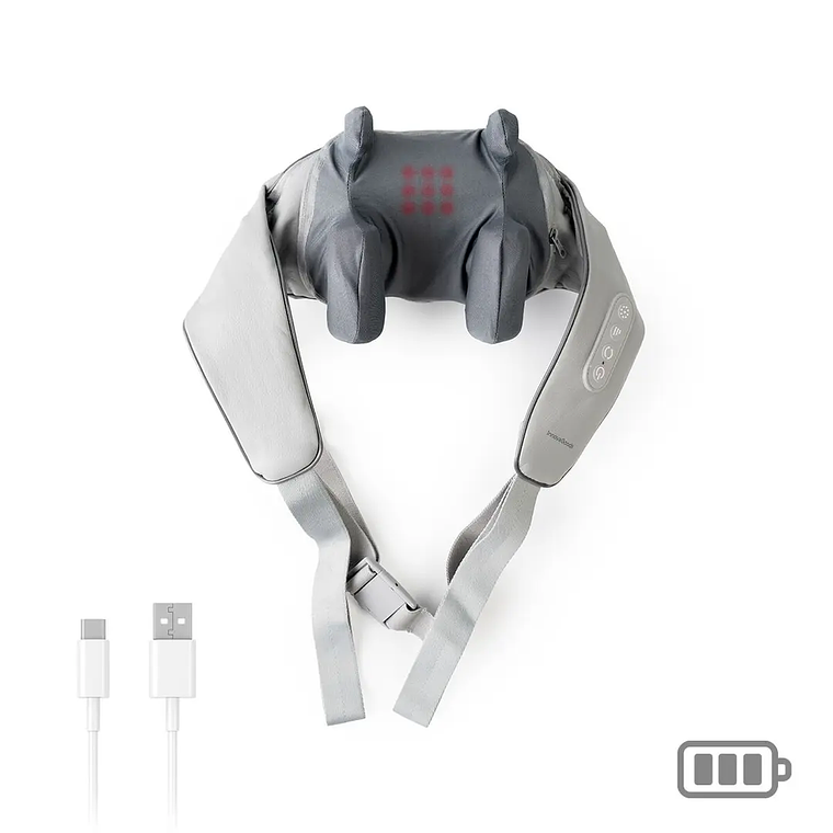 Massajador 6D Silax Recarregável: Para Pescoço, Costas e Lombar com Calor e 6 Modos 10