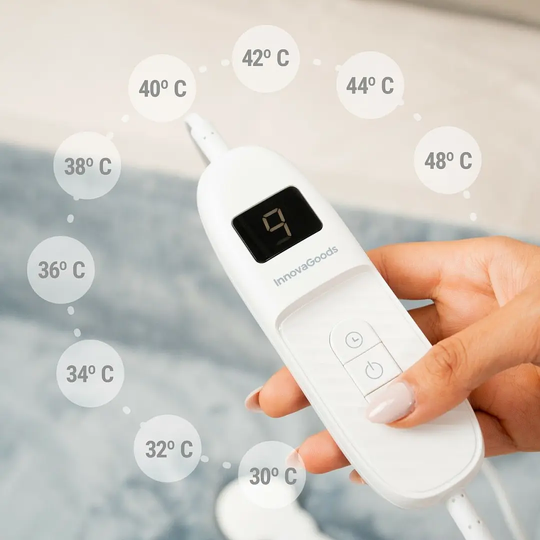 Cobertor Elétrico Elakef 160x120cm, 160W: Com 3 Temperaturas, Desligamento Automático (2h) e Lavável 7