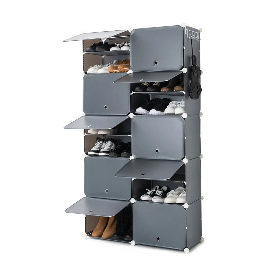 Sapateira Modular Portátil InnovaGoods: Organizador de Sapatos Dobrável com 4 Gavetas e Rodas 8