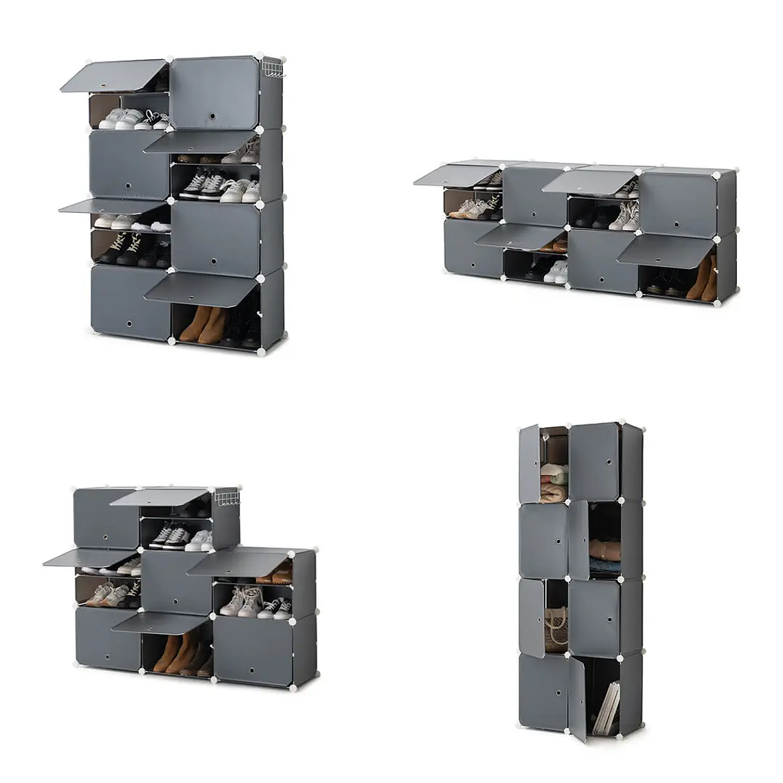 Sapateira Modular Portátil InnovaGoods: Organizador de Sapatos Dobrável com 4 Gavetas e Rodas 10