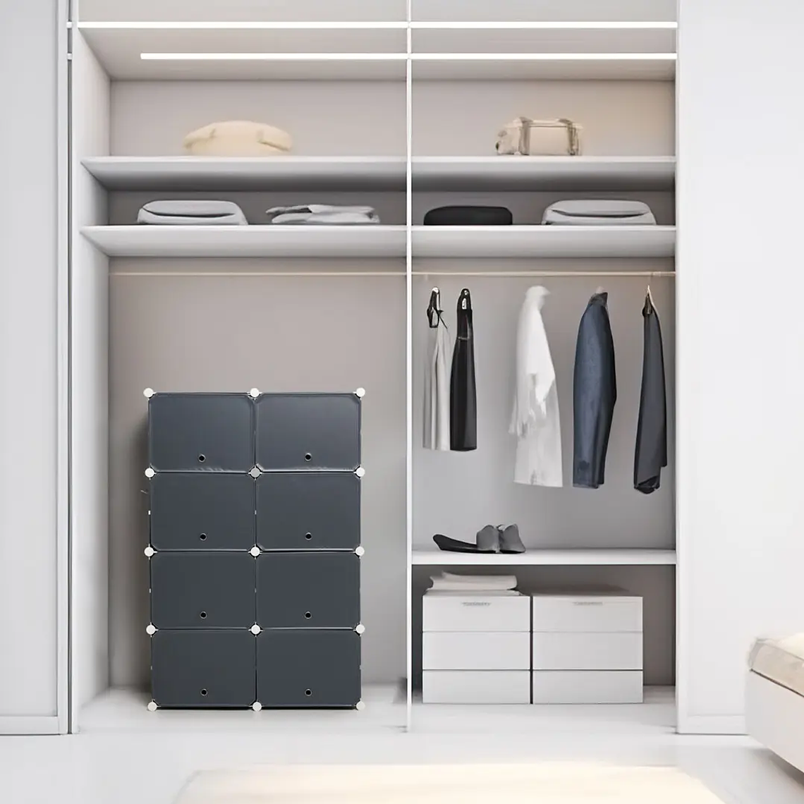 Sapateira Modular Portátil InnovaGoods: Organizador de Sapatos Dobrável com 4 Gavetas e Rodas 13