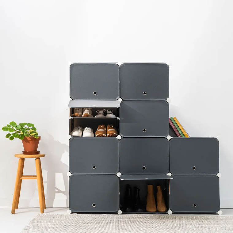 Sapateira Modular Portátil InnovaGoods: Organizador de Sapatos Dobrável com 4 Gavetas e Rodas 3