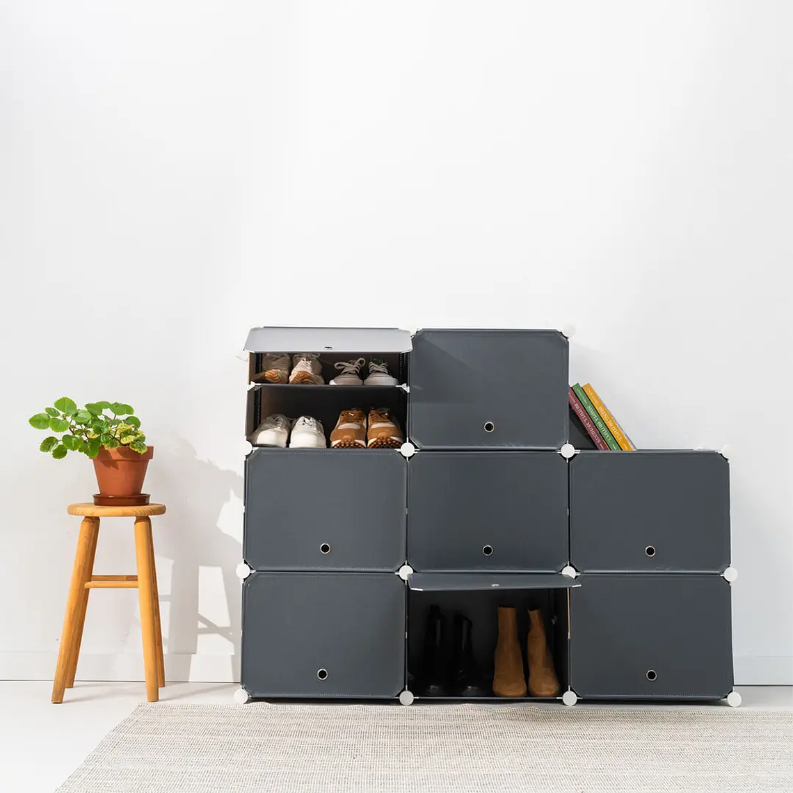 Sapateira Modular Portátil InnovaGoods: Organizador de Sapatos Dobrável com 4 Gavetas e Rodas 2