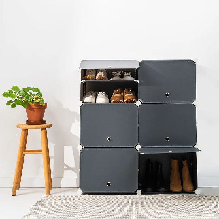 Sapateira Modular Portátil InnovaGoods: Organizador de Sapatos Dobrável com 4 Gavetas e Rodas 1