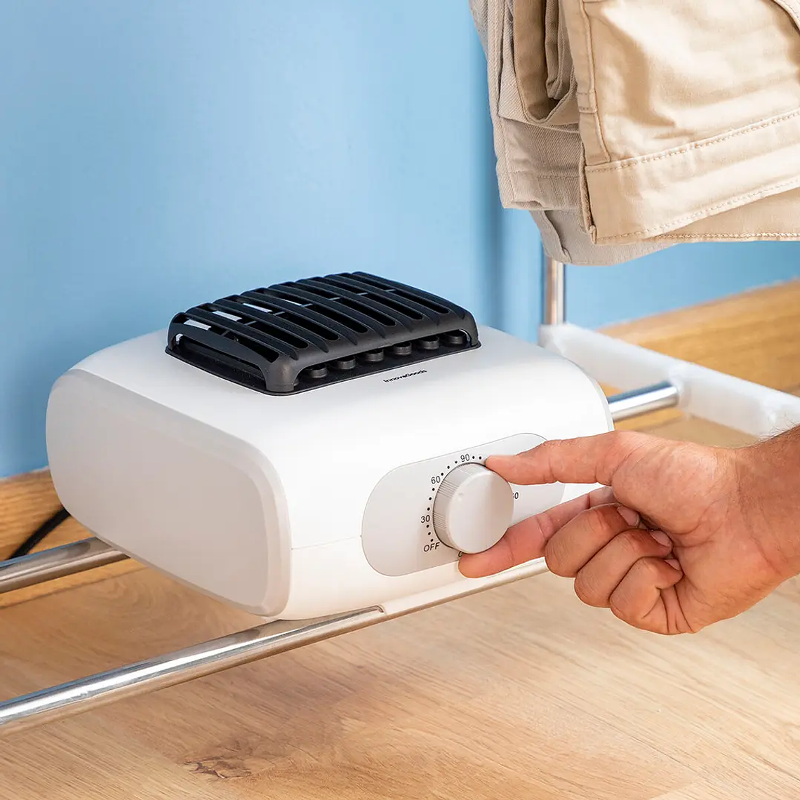 Secador Elétrico Portátil Dupledry Blue: 1200W, Temporizador, 15kg, Capa Lavável e Rodas (70x150cm) 7