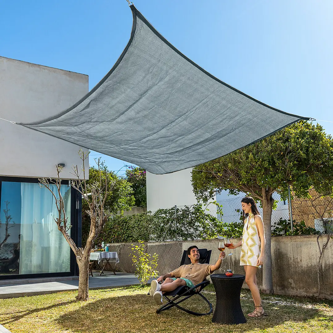 Toldo de Sombra Shazail Retangular 2x3m: Portátil, Dobrável e com Saco para Jardim, Praia e Campismo 2