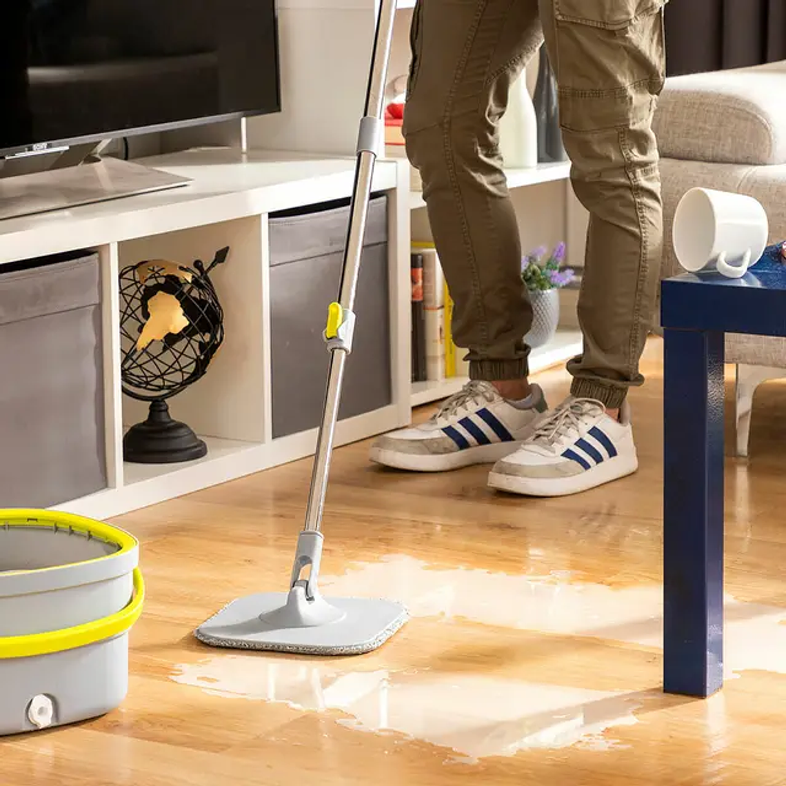 Selimop Rotating Mop with Water Separation Bucket - Automatic Cleaning, 156 cm Adjustable Handle and 2 Microfiber Mops 7