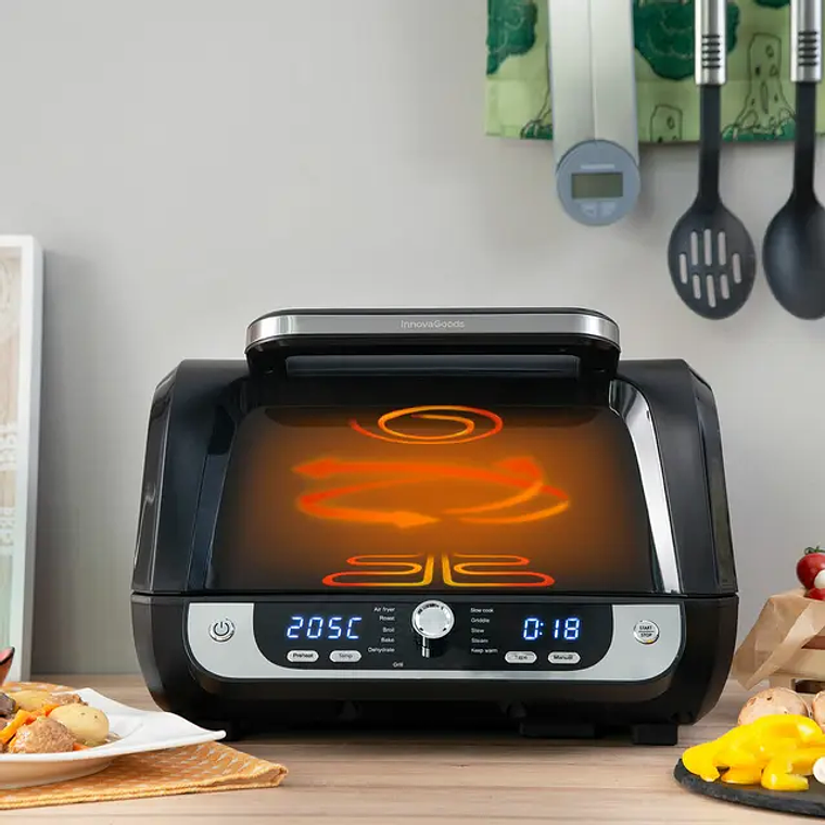 Fritadeira de Ar com Grill InnovaGoods FryInn 12-em-1 (6L, 3400W) - 12 Programas, Circulação de Ar 360° e Livro de Receitas 4