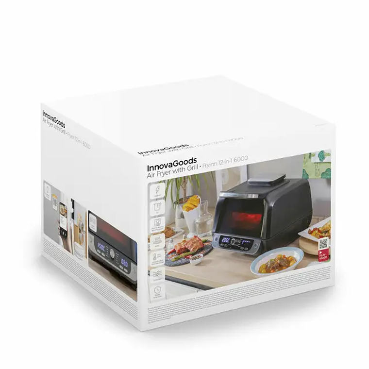 Fritadeira de Ar com Grill InnovaGoods FryInn 12-em-1 (6L, 3400W) - 12 Programas, Circulação de Ar 360° e Livro de Receitas 18