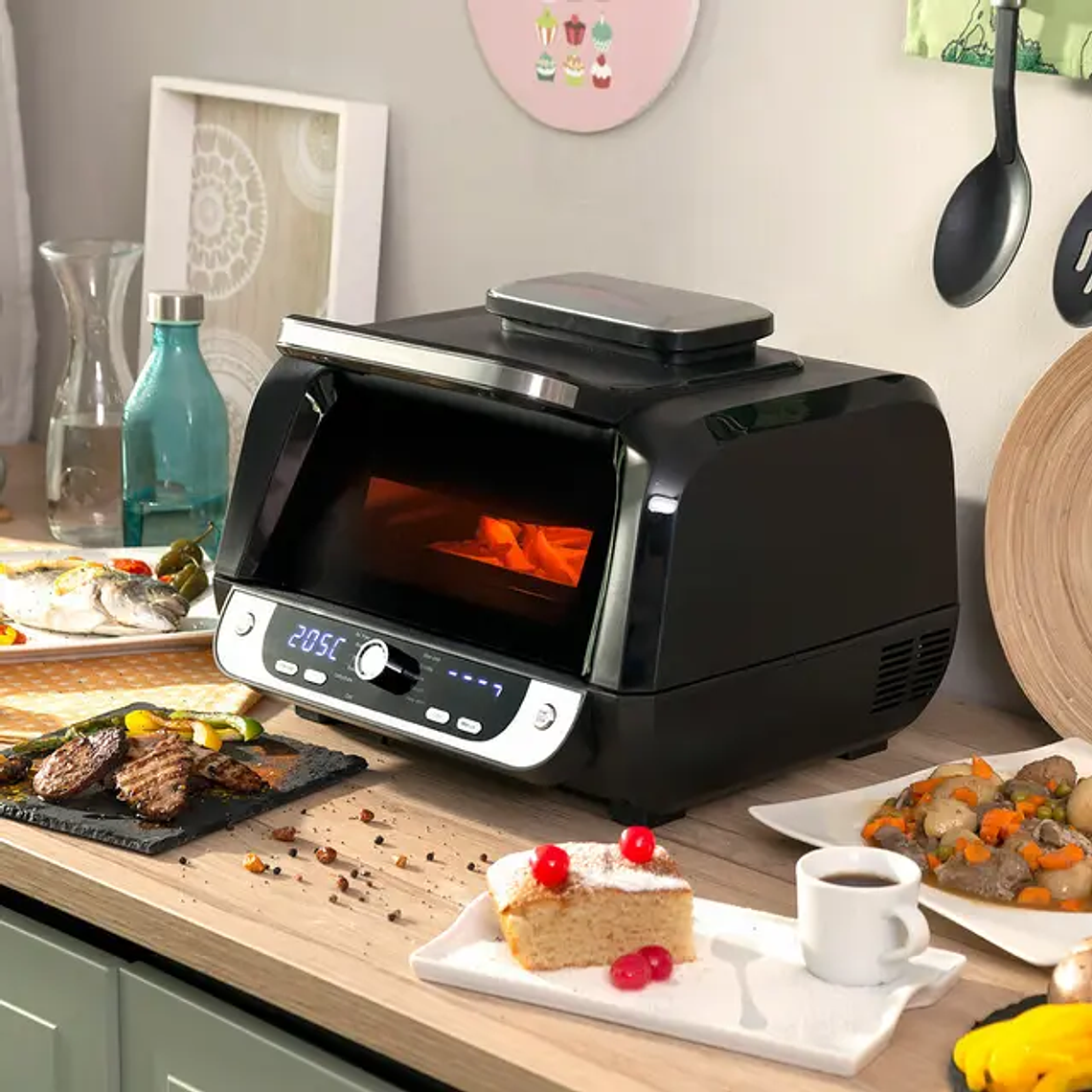 Fritadeira de Ar com Grill InnovaGoods FryInn 12-em-1 (6L, 3400W) - 12 Programas, Circulação de Ar 360° e Livro de Receitas 1