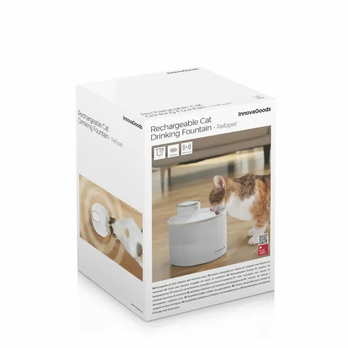 Fonte para Gatos Recarregável Refopet com Sensor de Movimento - 3L, Silenciosa, USB-C, Filtros Incluídos 12