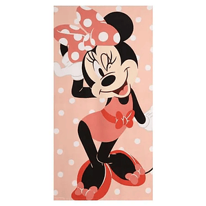 Toalha de Praia Infantil Minnie Mouse 70x140 cm - Microfibra Rápida Secagem, Cor Coral