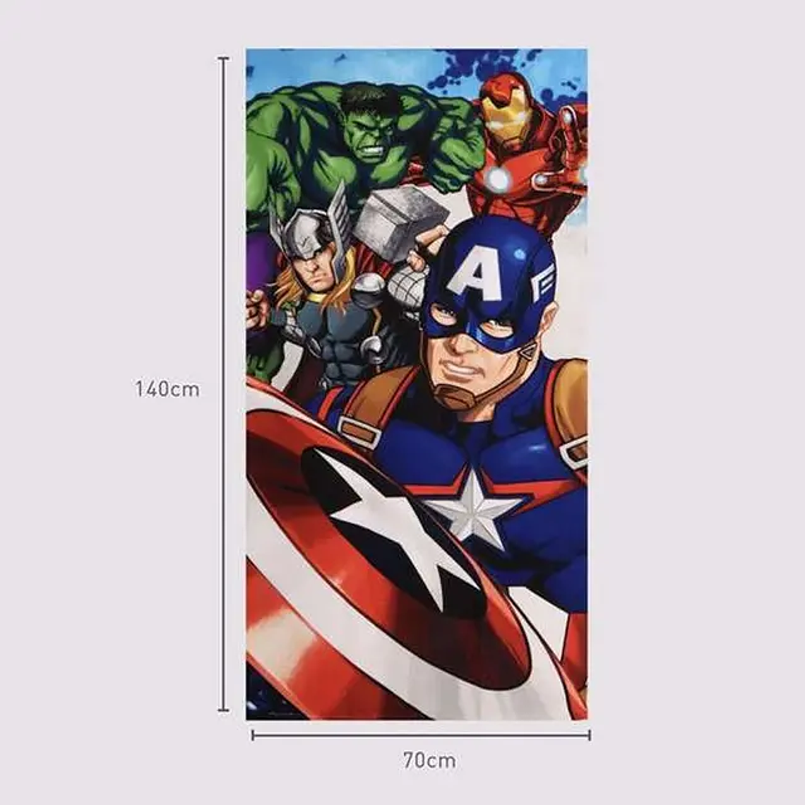 The Avengers Beach Towel 70x140 cm - Microfiber for Children, Avengers Print 2