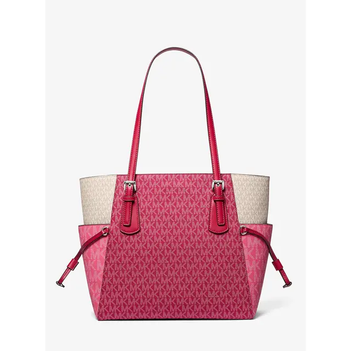 Bolsa Michael Kors Voyager Cor-de-Rosa - Bandoleira em Lona 30x30x15 cm com Estojo da Marca 2