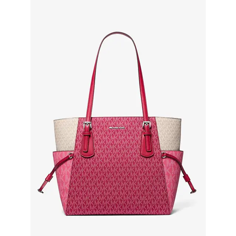 Bolsa Michael Kors Voyager Cor-de-Rosa - Bandoleira em Lona 30x30x15 cm com Estojo da Marca 1