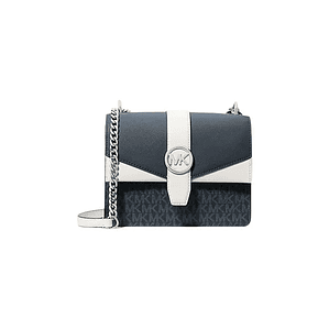 Mala de Mão Michael Kors Voyager Azul - Bandoleira Pequena 21x15x8 cm, Prática e Elegante