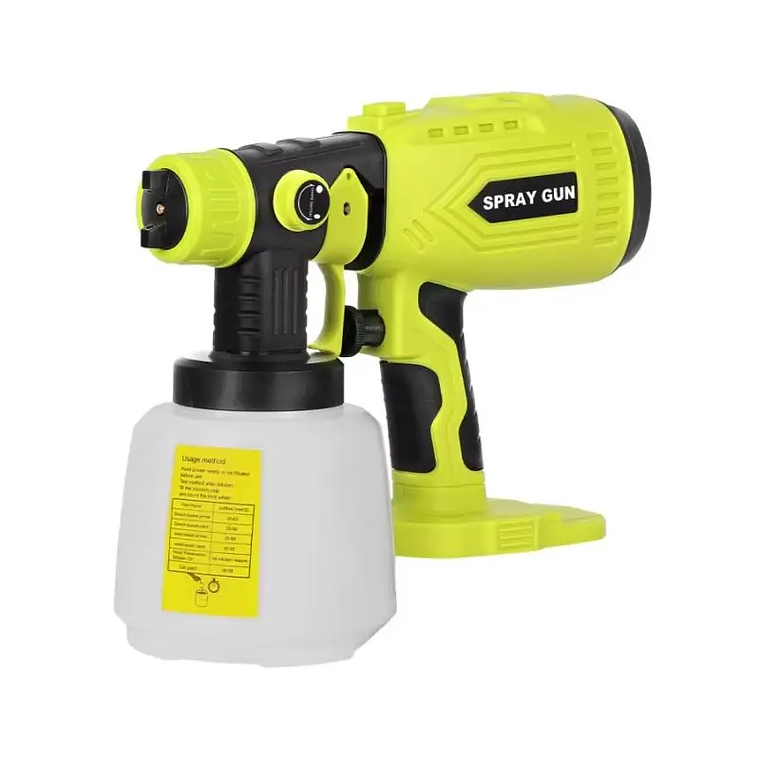 Pistola de Pintura HVLP sem Fios para Bateria Ryobi 18V ONE+ - 200W, 4 Bicos, 3 Padrões, 1000ml 7