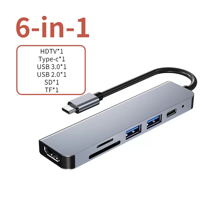 Hub USB-C DIXSG com HDMI 4K, 3 Portas USB, Leitor de Cartões SD/TF e PD 87W - Adaptador Universal para MacBook, Windows, iPad, Samsung Dex e mais 8