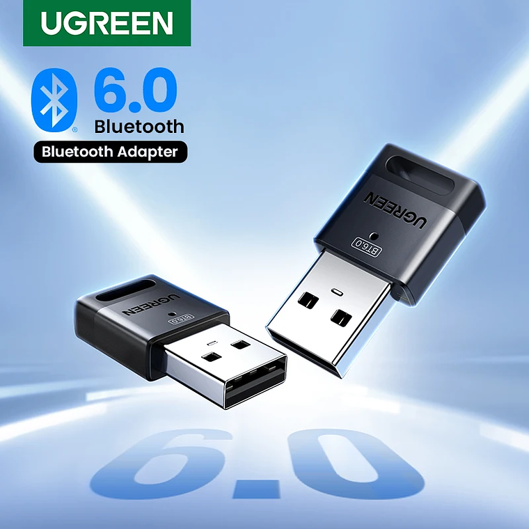 Adaptador Bluetooth 6.0 UGREEN para PC - Dongle USB com Antena Externa para Windows 11/10/8.1 - Conecta Fones, Teclado, Mouse, Controle e Alto-falantes 1
