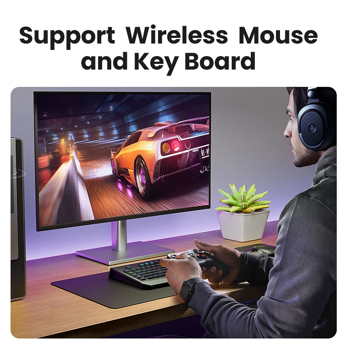 Adaptador Bluetooth 6.0 UGREEN para PC - Dongle USB com Antena Externa para Windows 11/10/8.1 - Conecta Fones, Teclado, Mouse, Controle e Alto-falantes 6