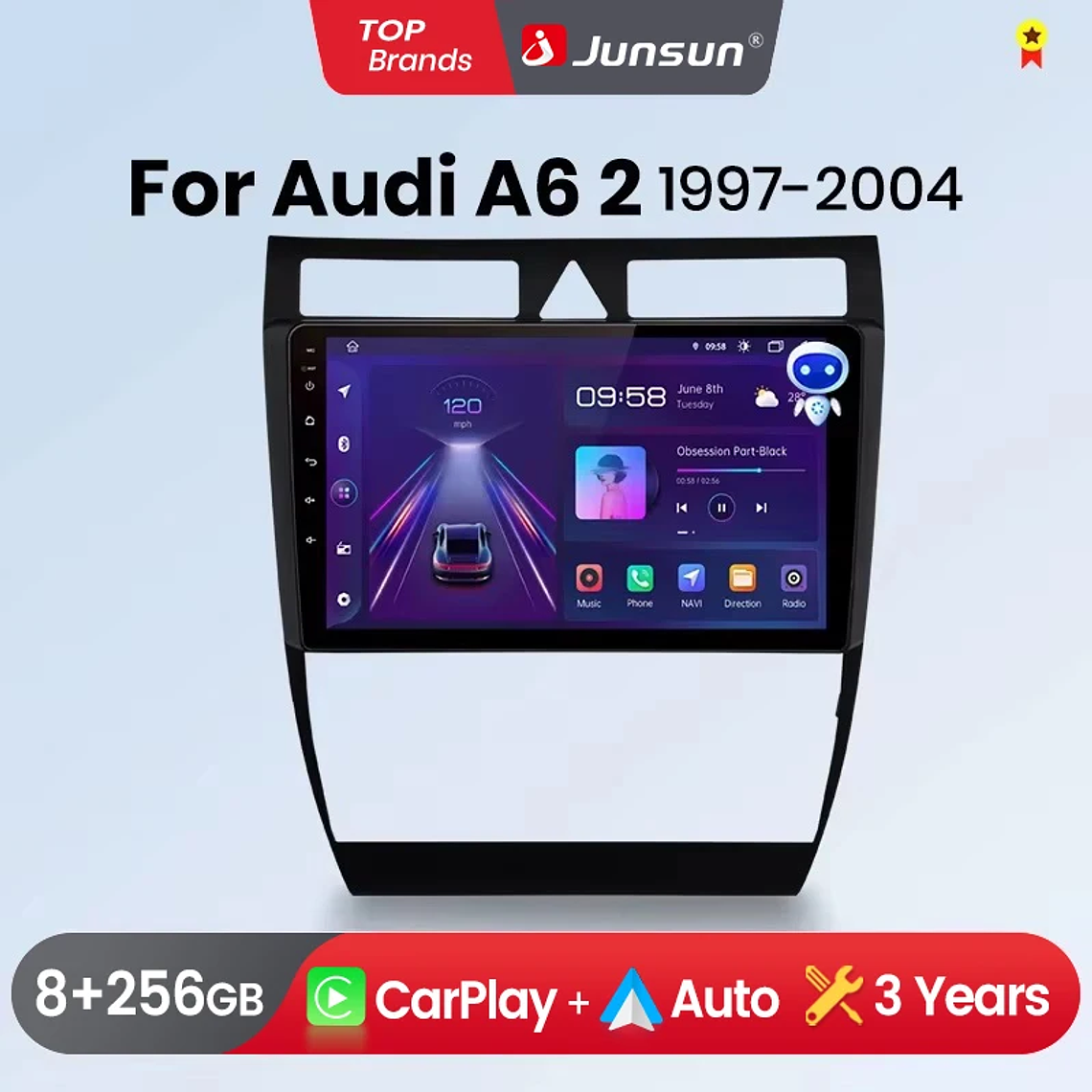 Rádio Android Junsun XT89 9
