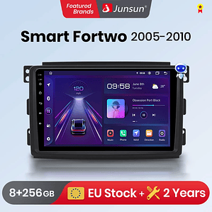 Rádio Android para Smart Fortwo 451 (2010) | CarPlay & Android Auto Sem Fio (Opcional) | Tela 9