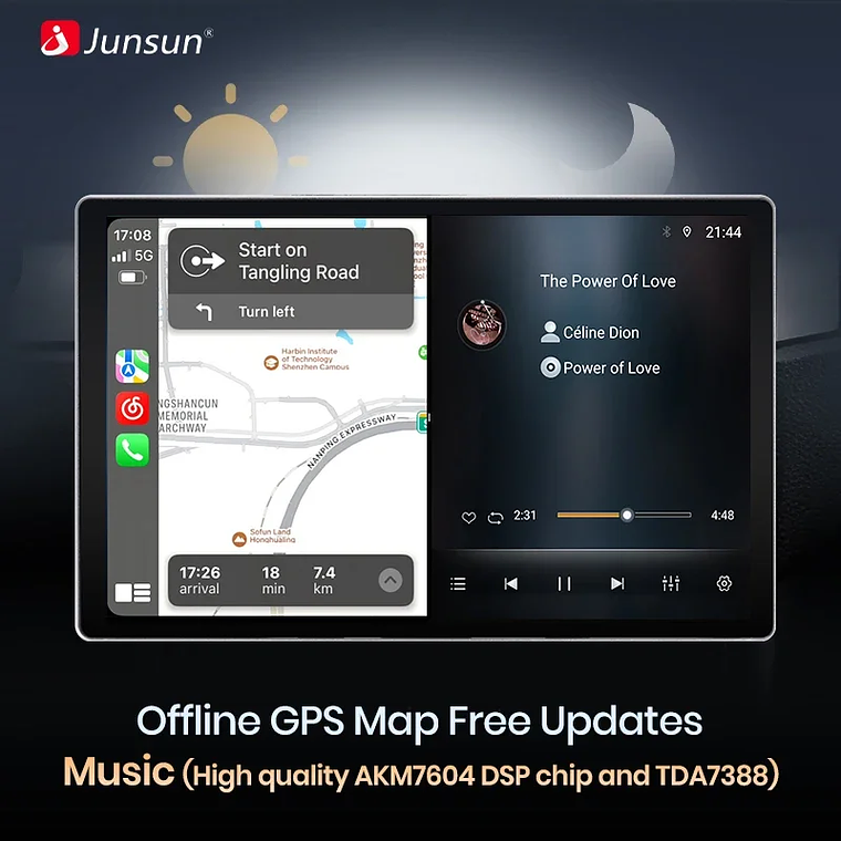 Rádio Multimídia Android Junsun X7 PRO 11.5
