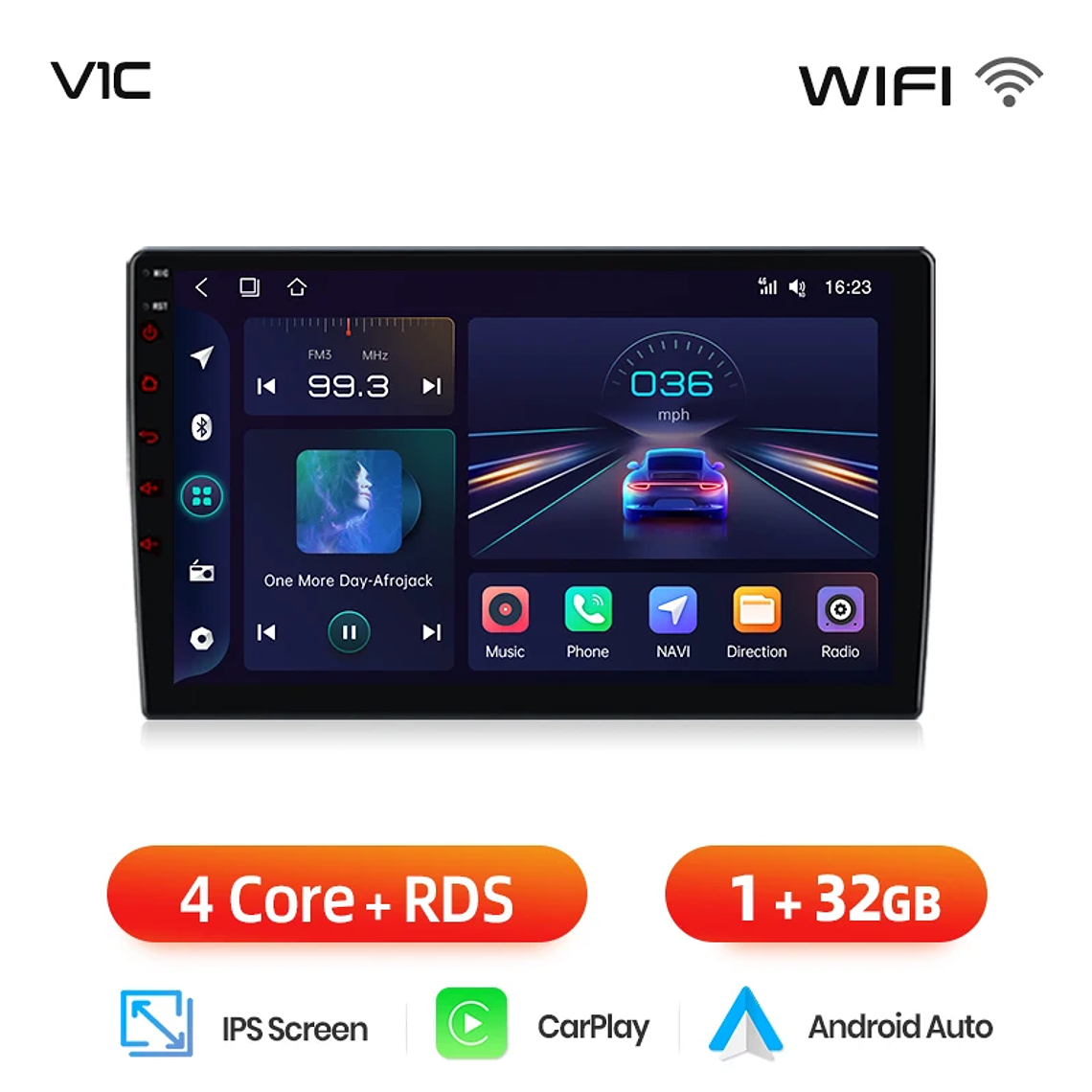 Rádio Android para Smart Fortwo 451 (2010) | CarPlay & Android Auto Sem Fio (Opcional) | Tela 9